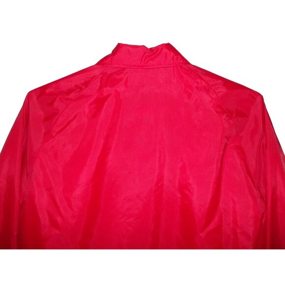 Weather Breakers Rain Jacket Womens Size Medium red nylon lined snap pockets vtg - Picture 6 of 10